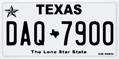 TX license plate DAQ7900