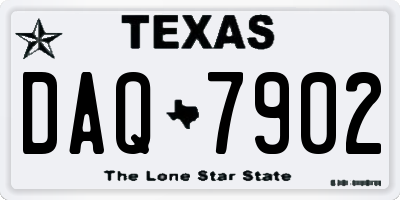 TX license plate DAQ7902