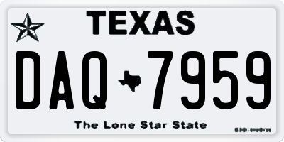 TX license plate DAQ7959