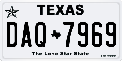 TX license plate DAQ7969