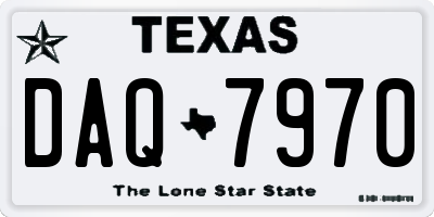 TX license plate DAQ7970