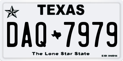 TX license plate DAQ7979