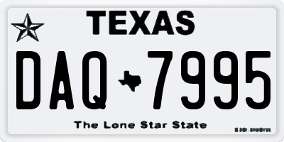TX license plate DAQ7995