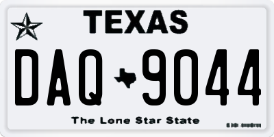 TX license plate DAQ9044