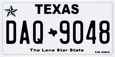 TX license plate DAQ9048