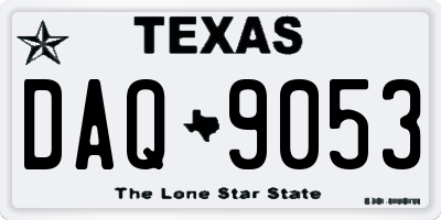 TX license plate DAQ9053