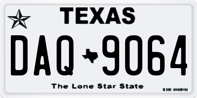 TX license plate DAQ9064
