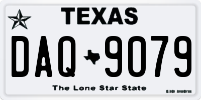 TX license plate DAQ9079