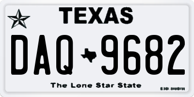 TX license plate DAQ9682
