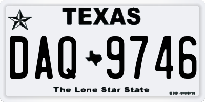 TX license plate DAQ9746