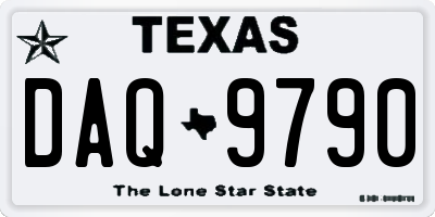 TX license plate DAQ9790