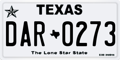 TX license plate DAR0273
