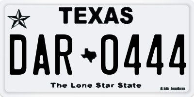 TX license plate DAR0444