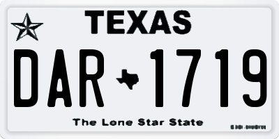 TX license plate DAR1719