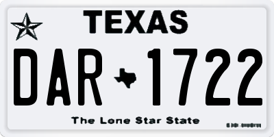 TX license plate DAR1722