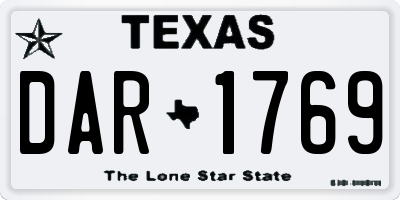 TX license plate DAR1769