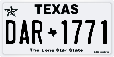 TX license plate DAR1771