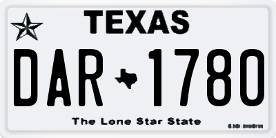 TX license plate DAR1780