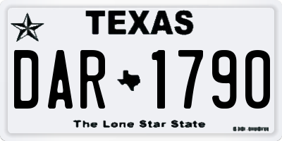TX license plate DAR1790