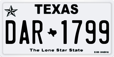 TX license plate DAR1799