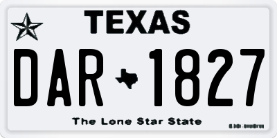 TX license plate DAR1827