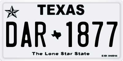 TX license plate DAR1877