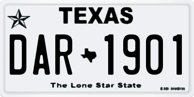 TX license plate DAR1901