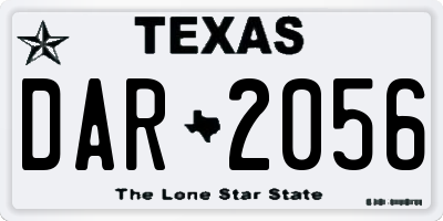 TX license plate DAR2056