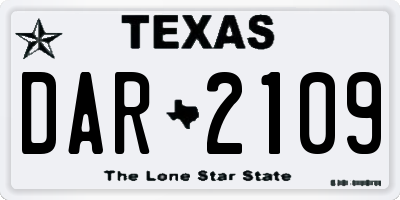 TX license plate DAR2109
