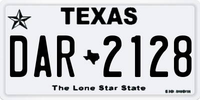 TX license plate DAR2128