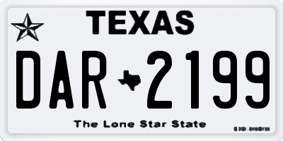 TX license plate DAR2199