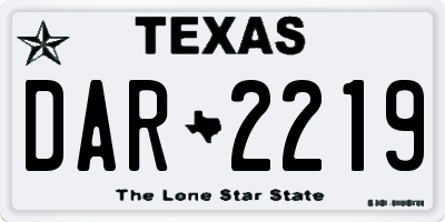 TX license plate DAR2219