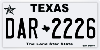 TX license plate DAR2226