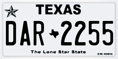 TX license plate DAR2255