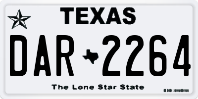 TX license plate DAR2264