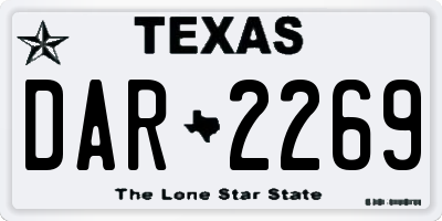 TX license plate DAR2269