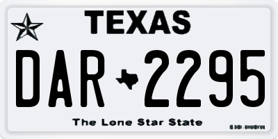 TX license plate DAR2295