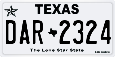 TX license plate DAR2324