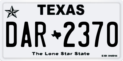 TX license plate DAR2370