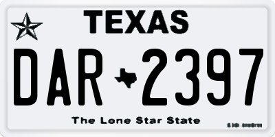TX license plate DAR2397