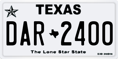TX license plate DAR2400