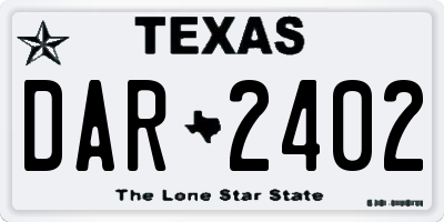 TX license plate DAR2402
