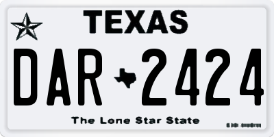 TX license plate DAR2424