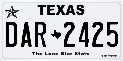 TX license plate DAR2425