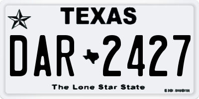 TX license plate DAR2427