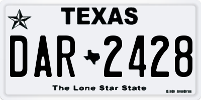 TX license plate DAR2428