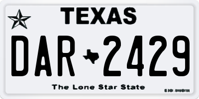 TX license plate DAR2429