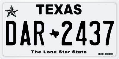 TX license plate DAR2437