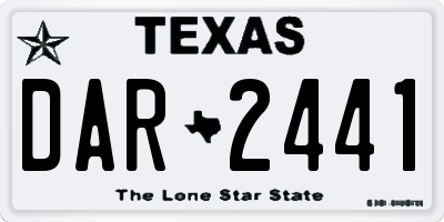 TX license plate DAR2441