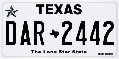 TX license plate DAR2442